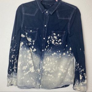 Vanilla Star denim shirt with bleached distressing